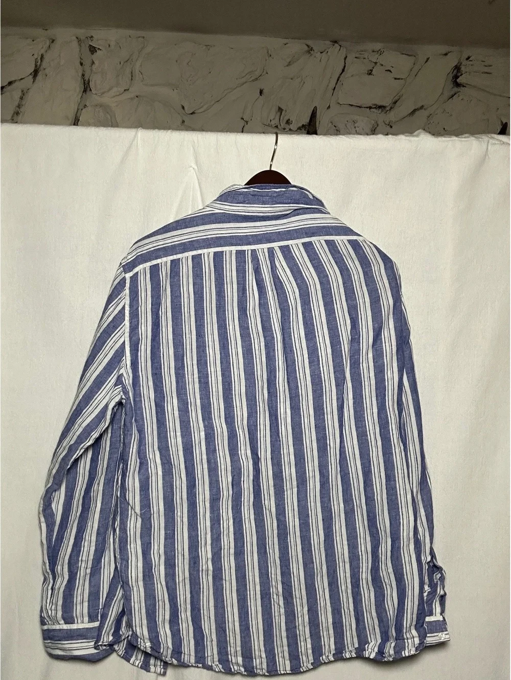 J.Crew Slim Fit Blue and White Striped Button-Up Shirt XL